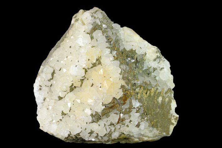 Quartz Crystal Cluster with Chalcopyrite - Morocco #137138